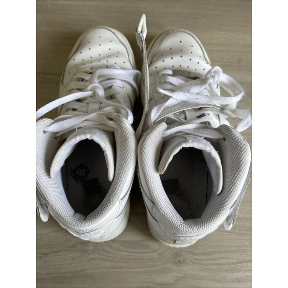 Nike Air Force 1 Mid Sneakers GS Triple White 314195-113 Youth 6Y‎ / Womens 7.5 - Picture 10 of 13